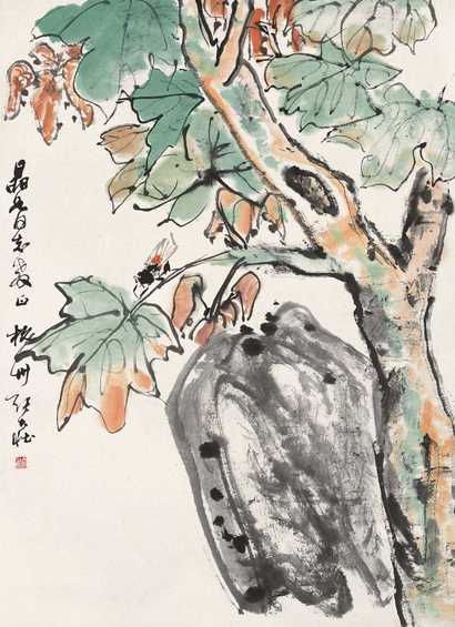 张大壮 梧桐知了 立轴